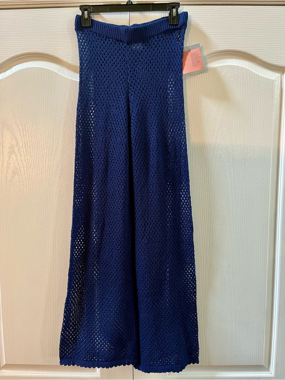 Shade & Shore Navy Crochet Knit Pants Swim Cover-Up Small